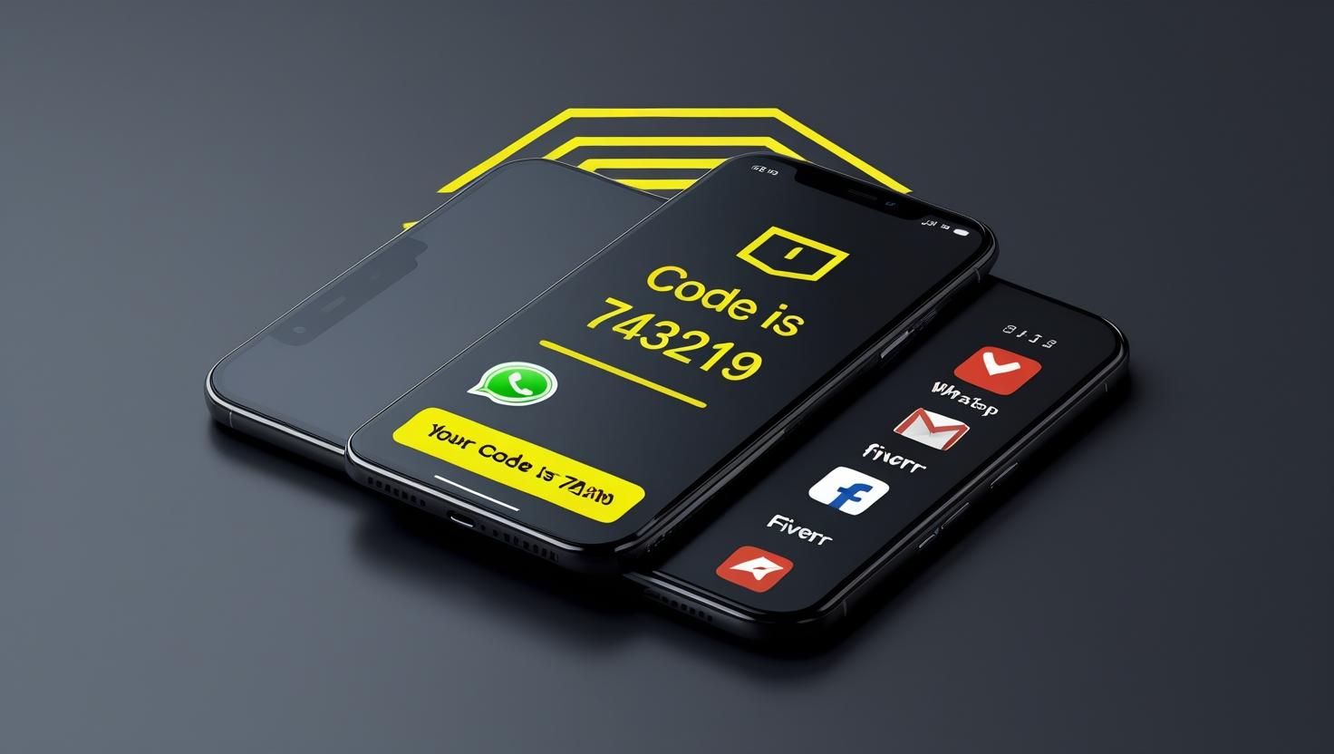 User selecting country and app for virtual SMS verification with fake number on PVAPins