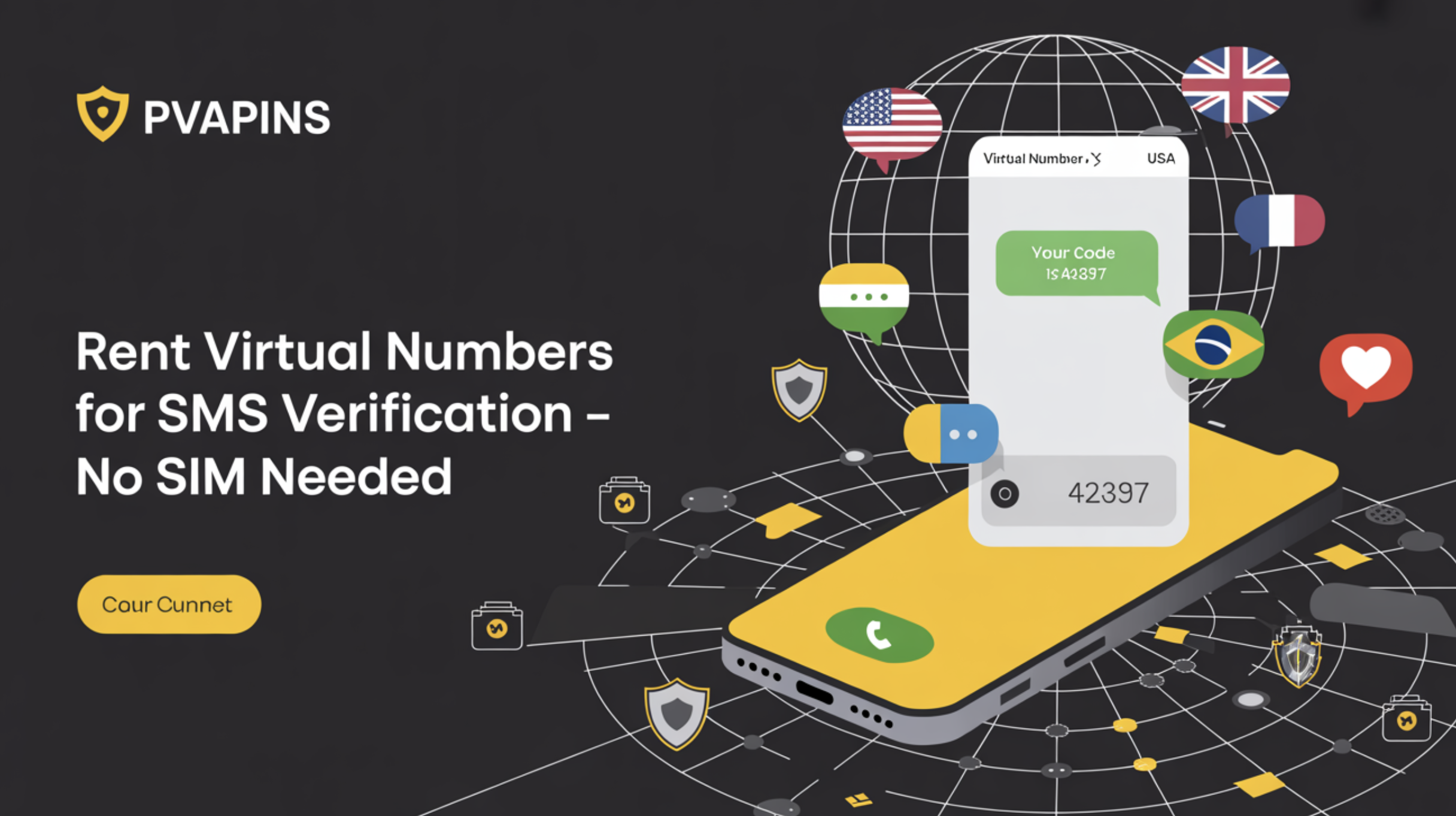 No SIM card needed to get OTP via virtual number – PVAPins SMS verification system