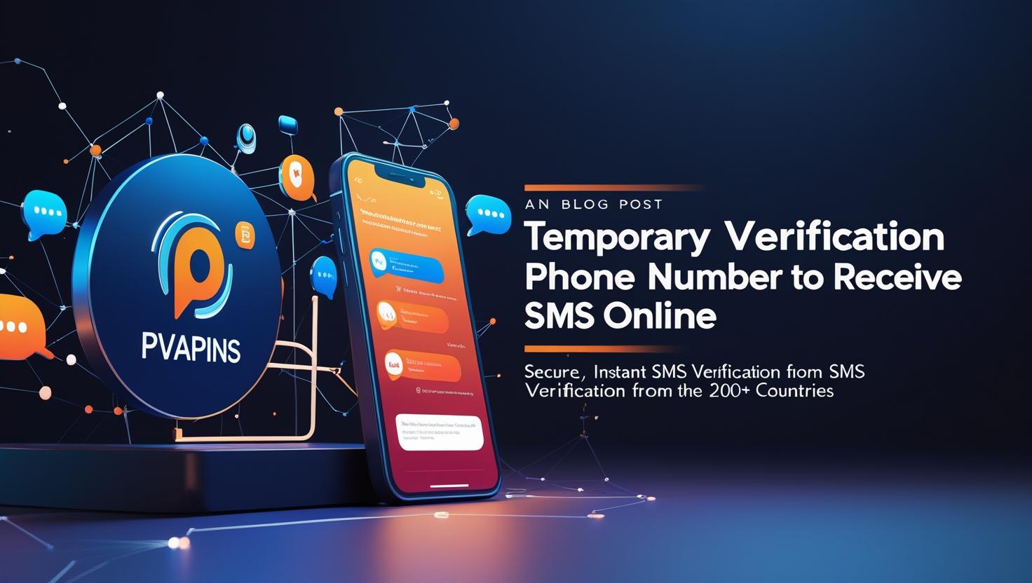 PVAPins virtual phone number SMS verification banner