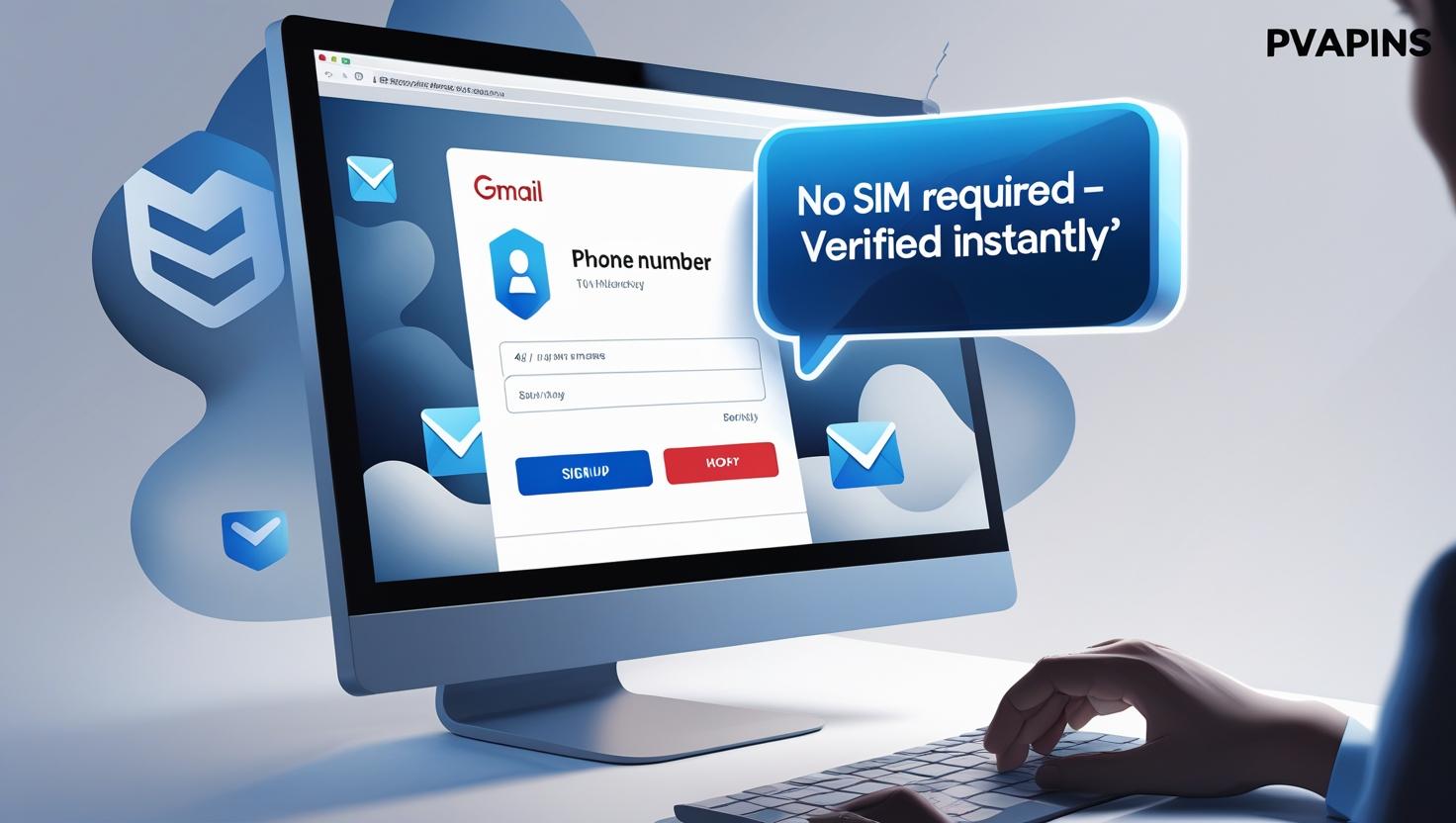 Create Gmail without phone number using virtual number