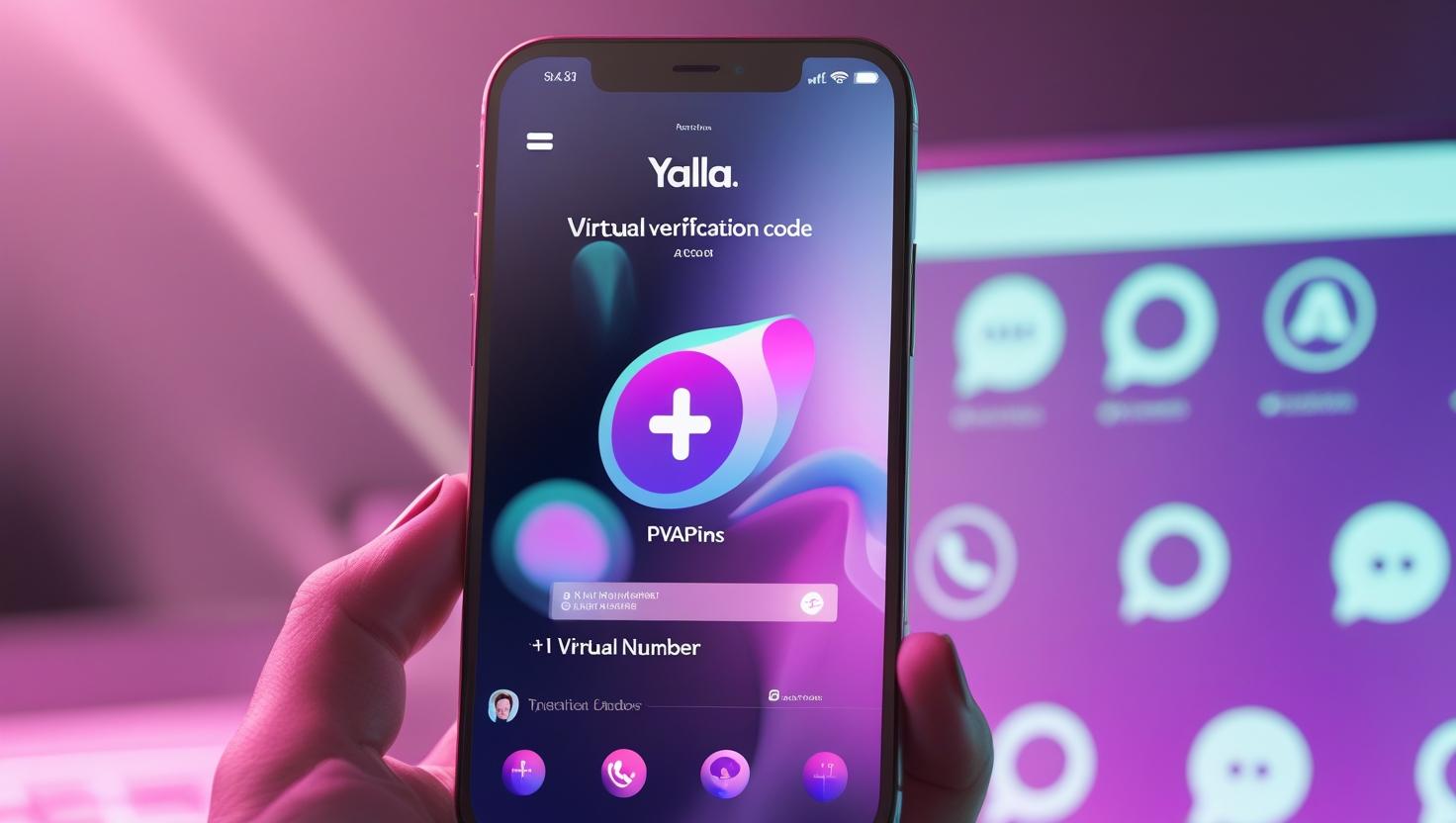 Digital dashboard with Yalla app and virtual verification concept