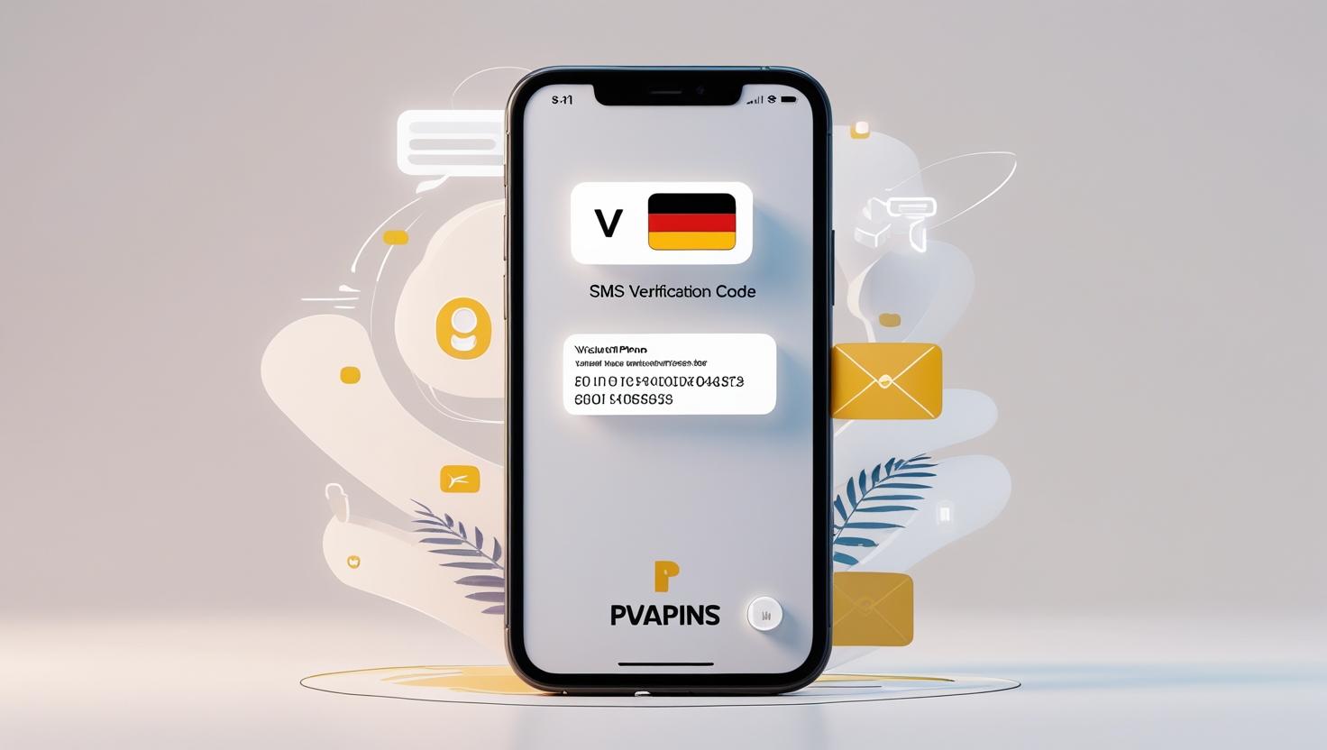Mobile showing SMS OTP from German number
