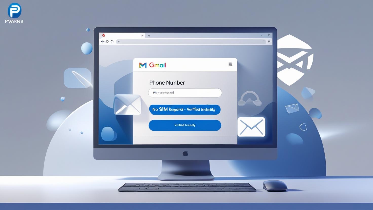 No SIM required Gmail verification with PVAPins service