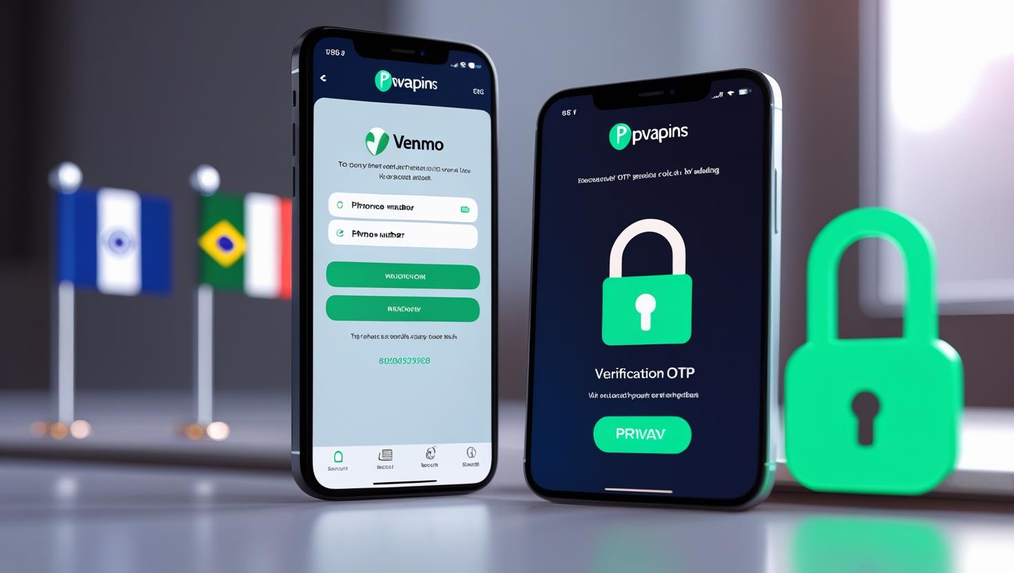 OTP code received on PVAPins dashboard for Venmo verification without personal SIM