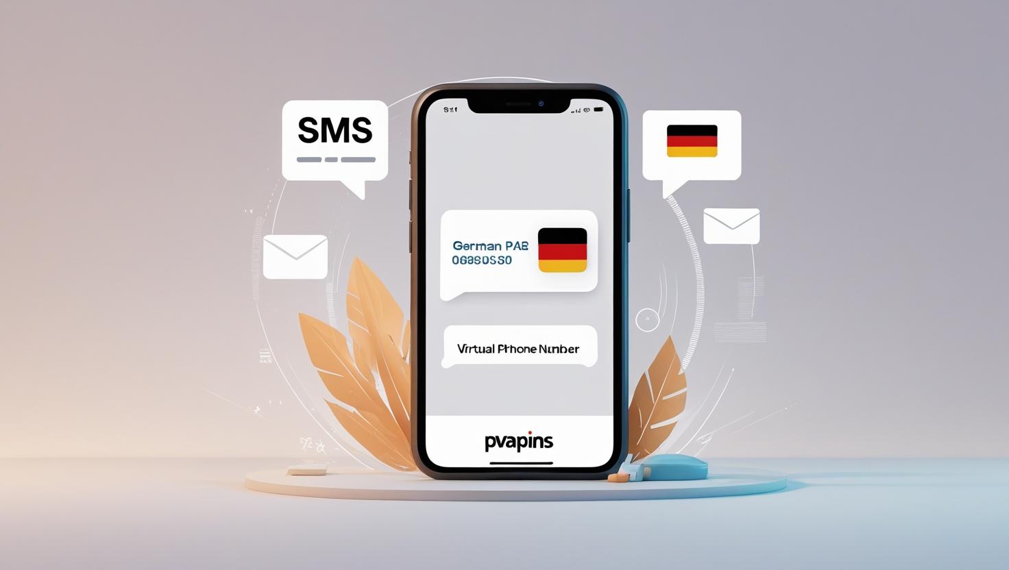 SMS verification code on phone with Germany