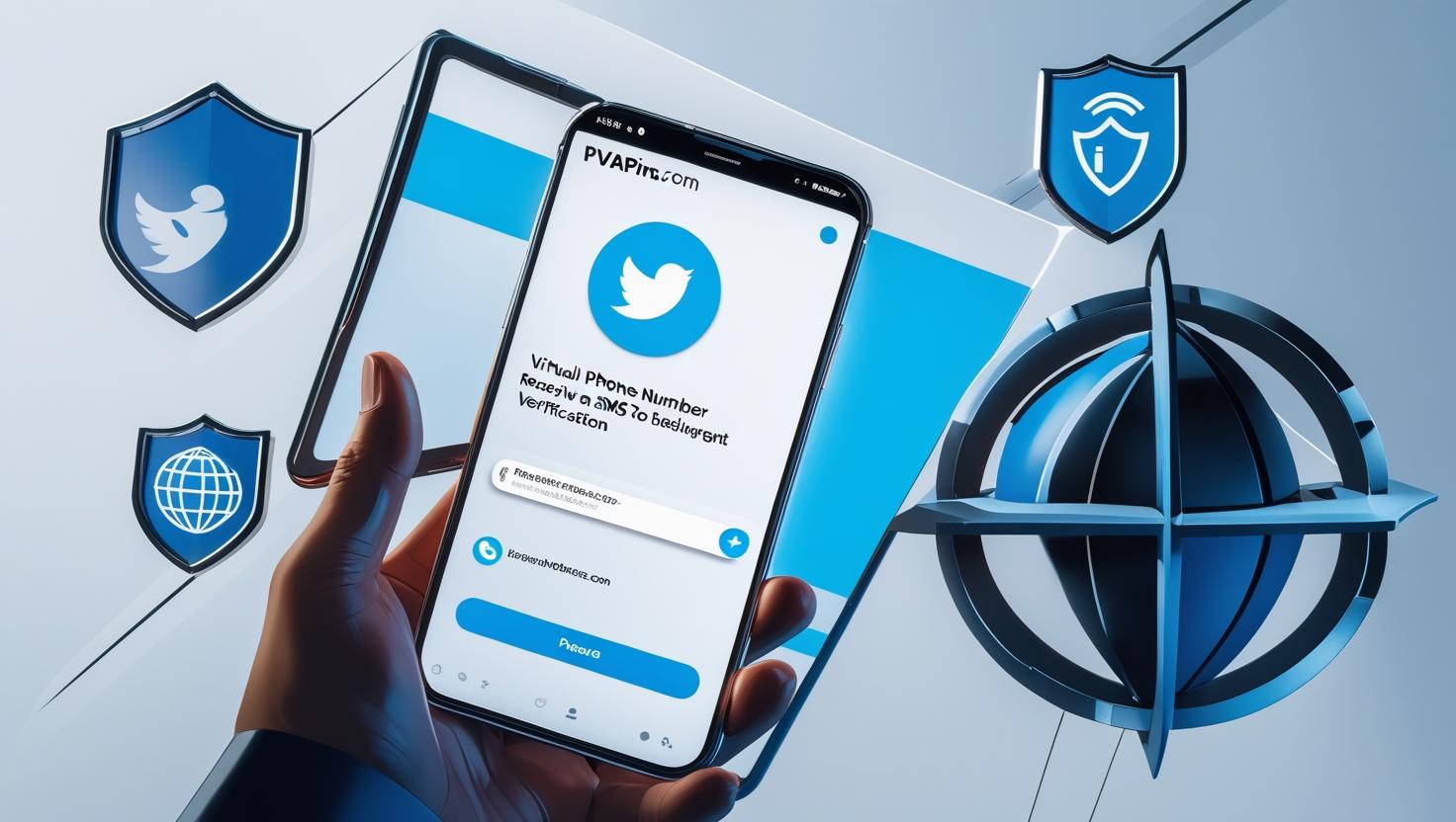SMS verification on mobile using PVAPins virtual number.