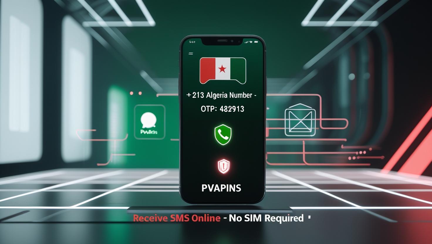Temporary Algeria number for WhatsApp and Gmail