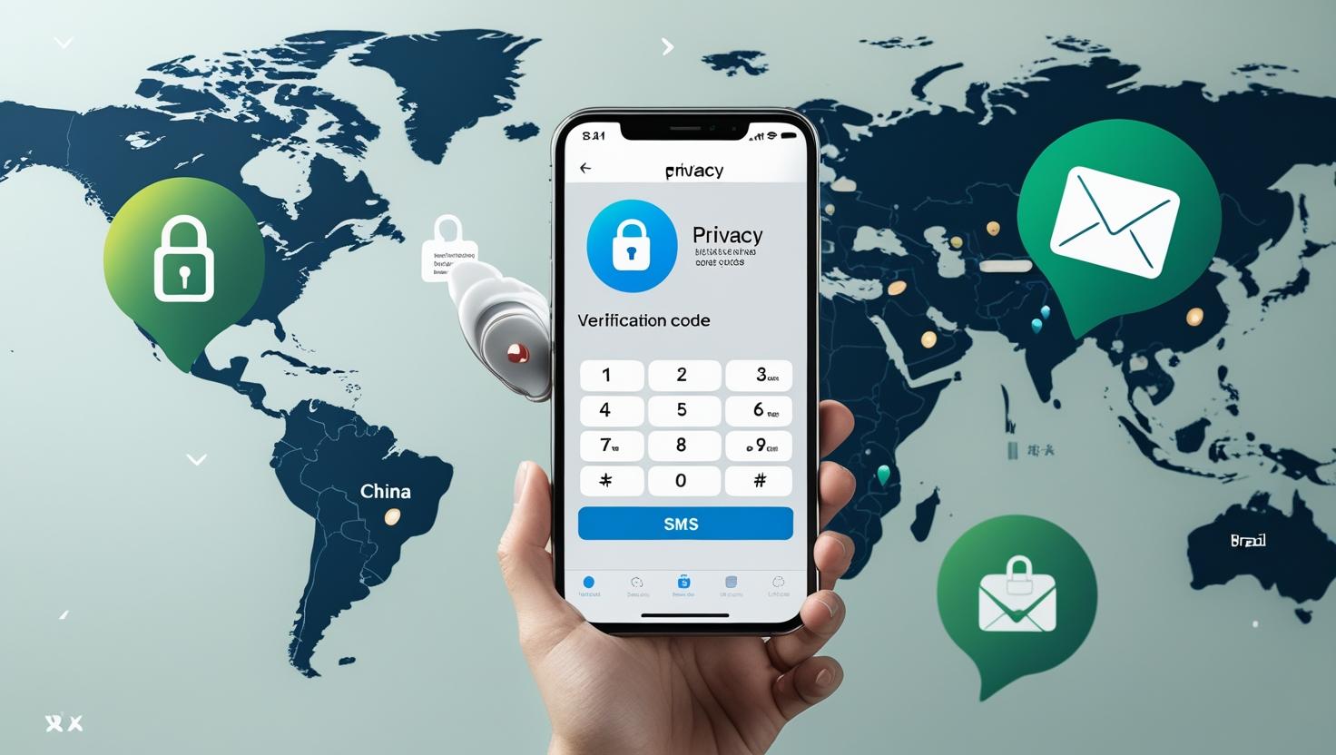 Virtual number receiving SMS for Telegram signup.