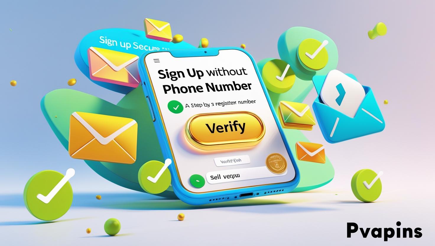 Virtual signup screen without phone number using PVAPins