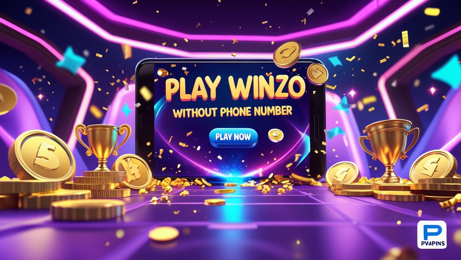 a cellphone with a trophy and coins on a purple surface