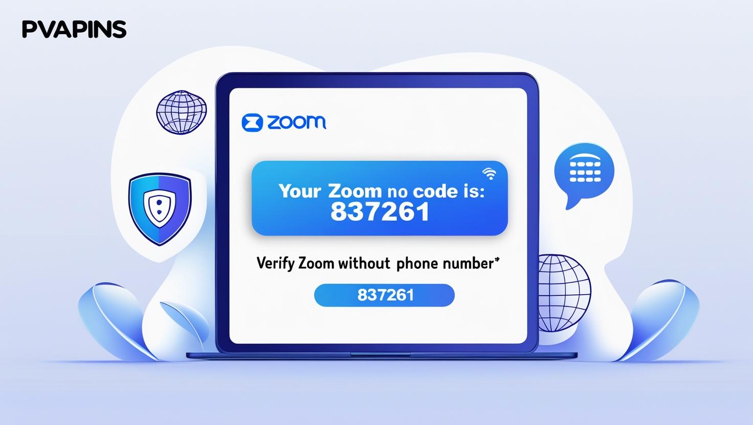 Zoom verification code via virtual number