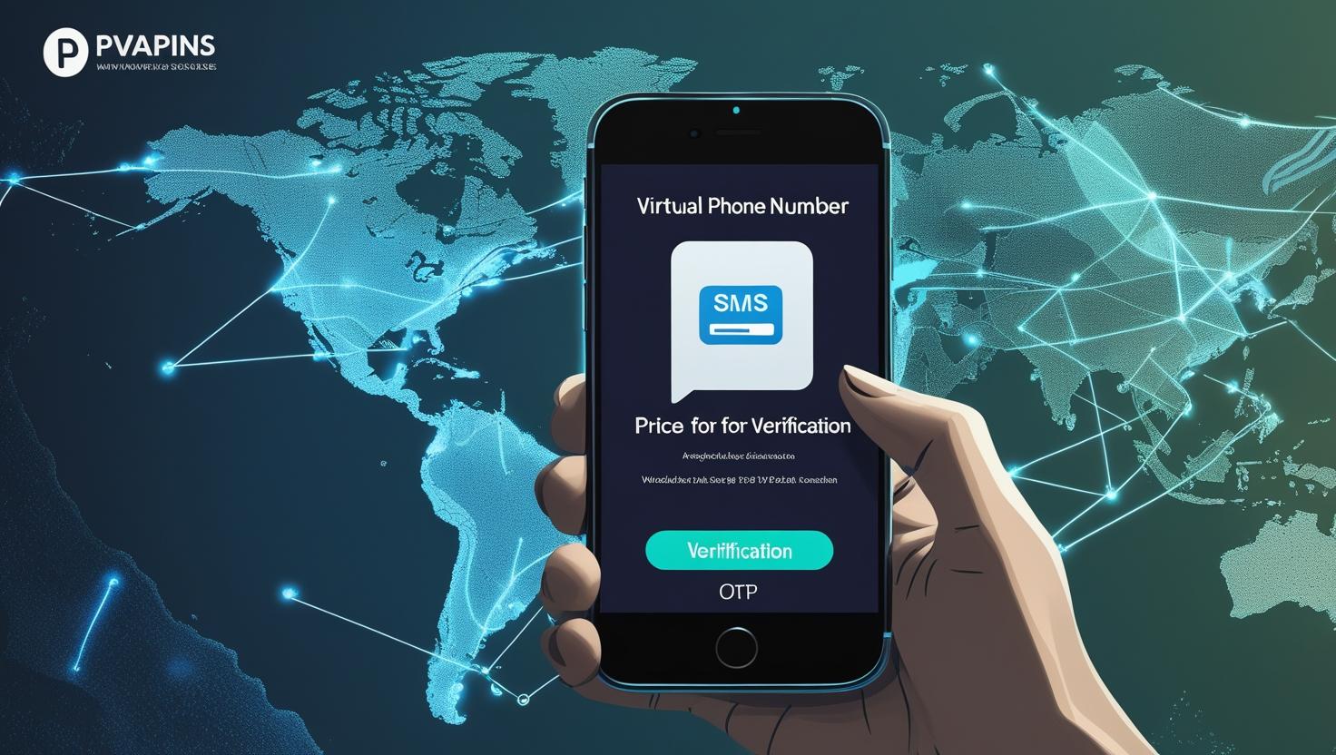 Affordable virtual numbers for SMS verification worldwide – PVAPins feature image.