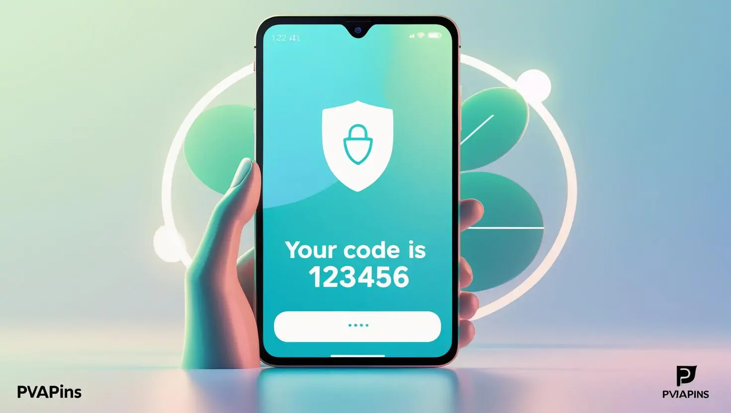 Clean feature image showing SMS code “123456” on mobile screen with PVAPins, representing safe disposable numbers.