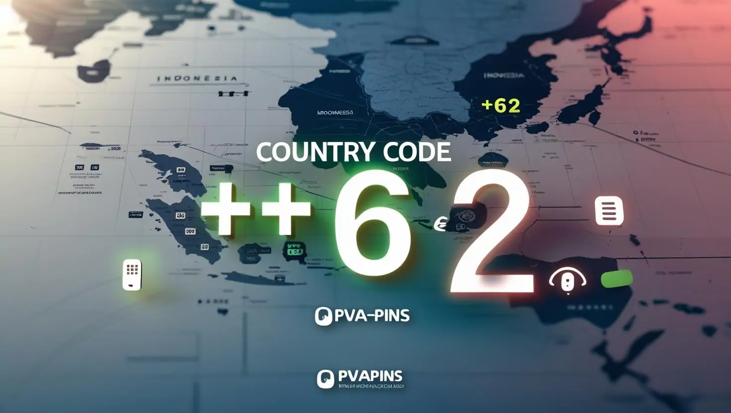 Country Code 62 Indonesia guide with PVAPins virtual numbers