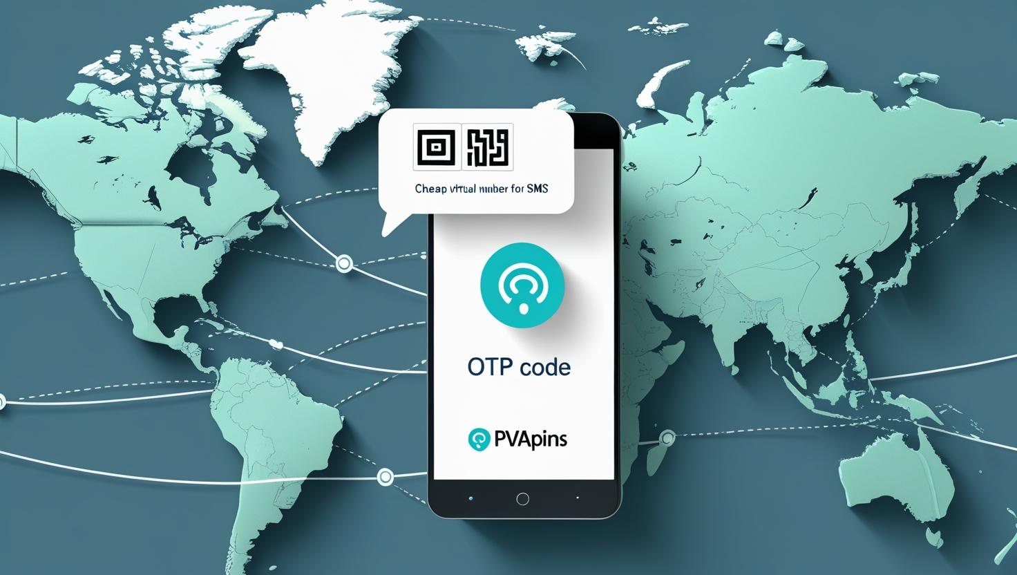 Digital OTP code bubble showing cheap SMS virtual number service