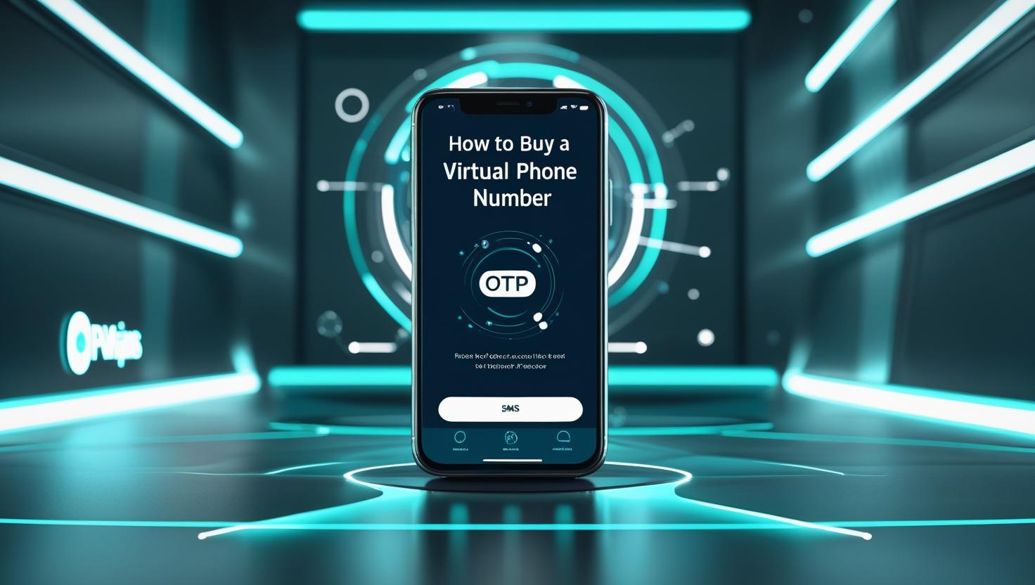 How to buy a virtual phone number online – smartphone receiving OTP SMS via PVAPins virtual number service