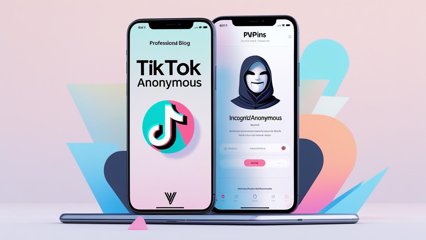 How to stay anonymous on TikTok – feature image with PVAPins virtual number logo