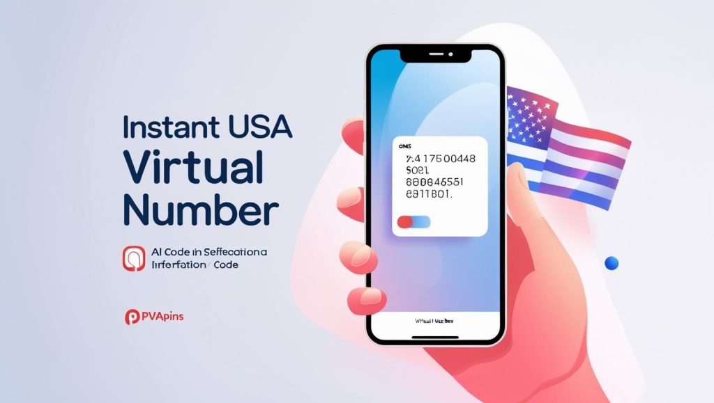 Instant USA virtual number for SMS verification with PVAPins logo