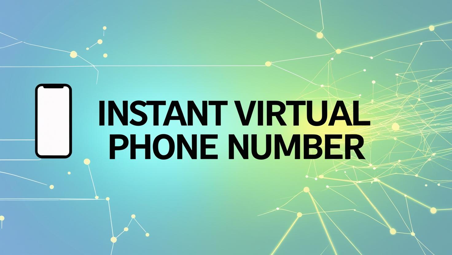 Instant virtual phone number graphic with PVAPins logo
