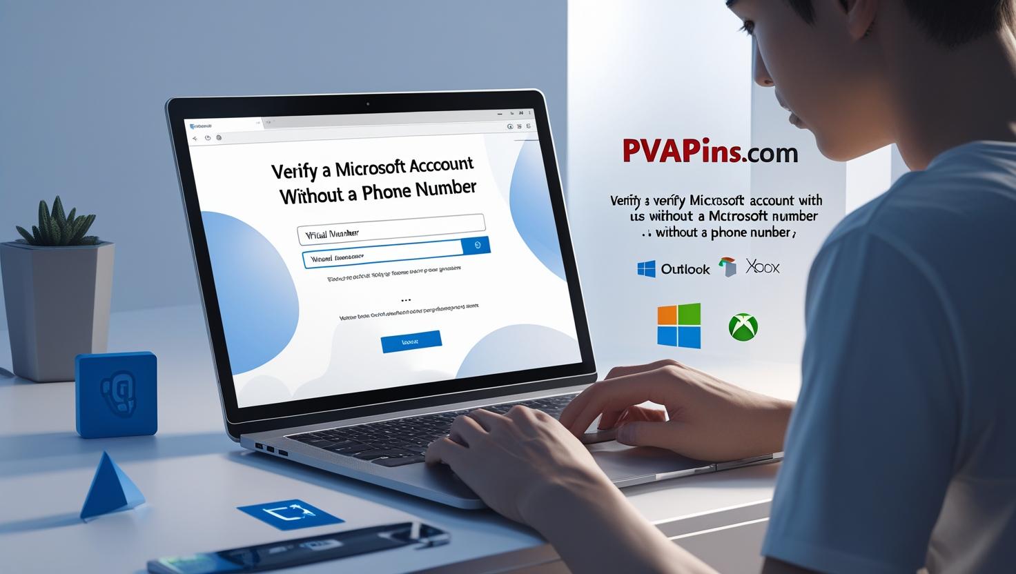 Microsoft login screen with virtual number from PVAPins