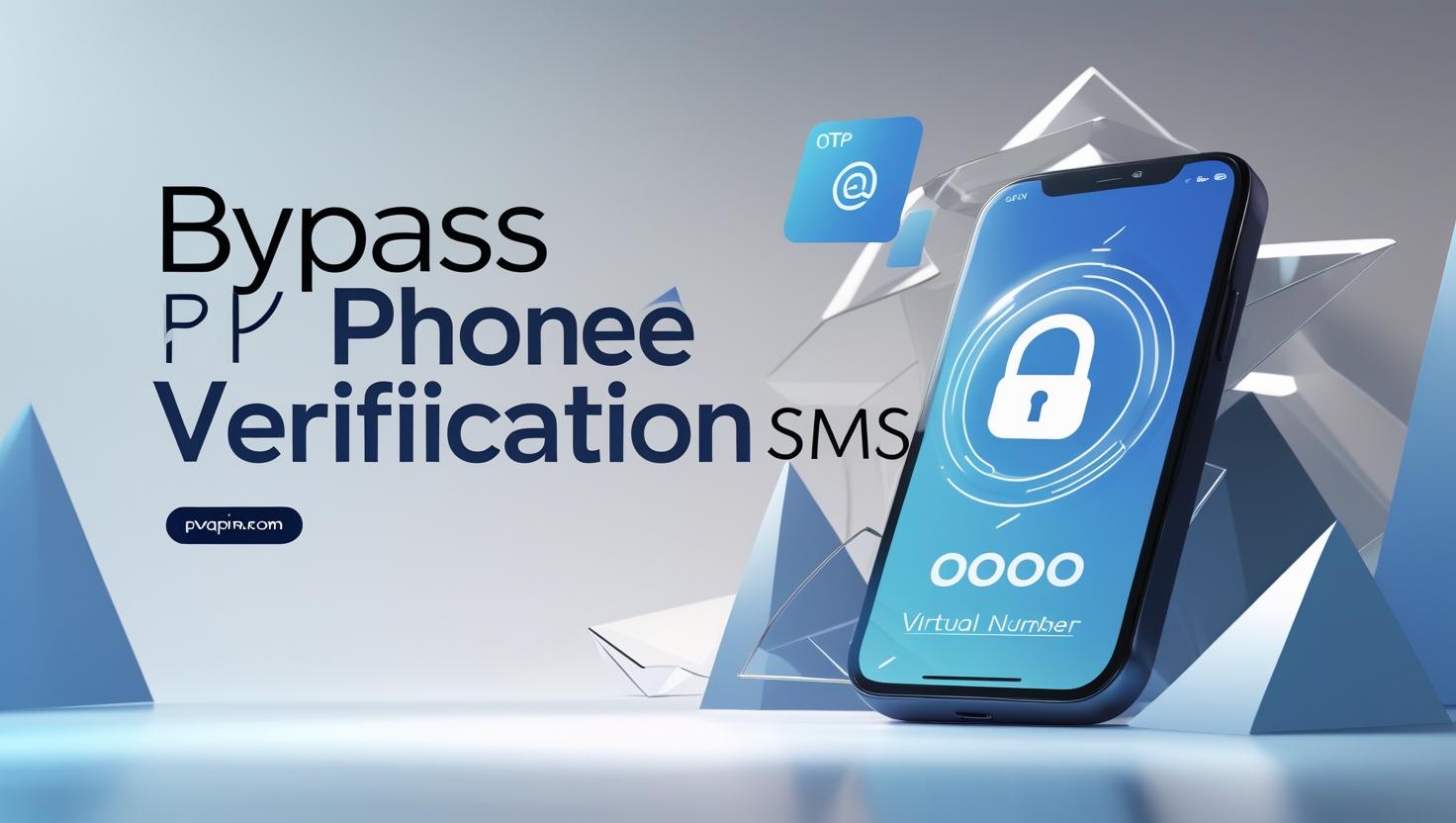 PVAPins OTP verification banner showing smartphone and secure digital network
