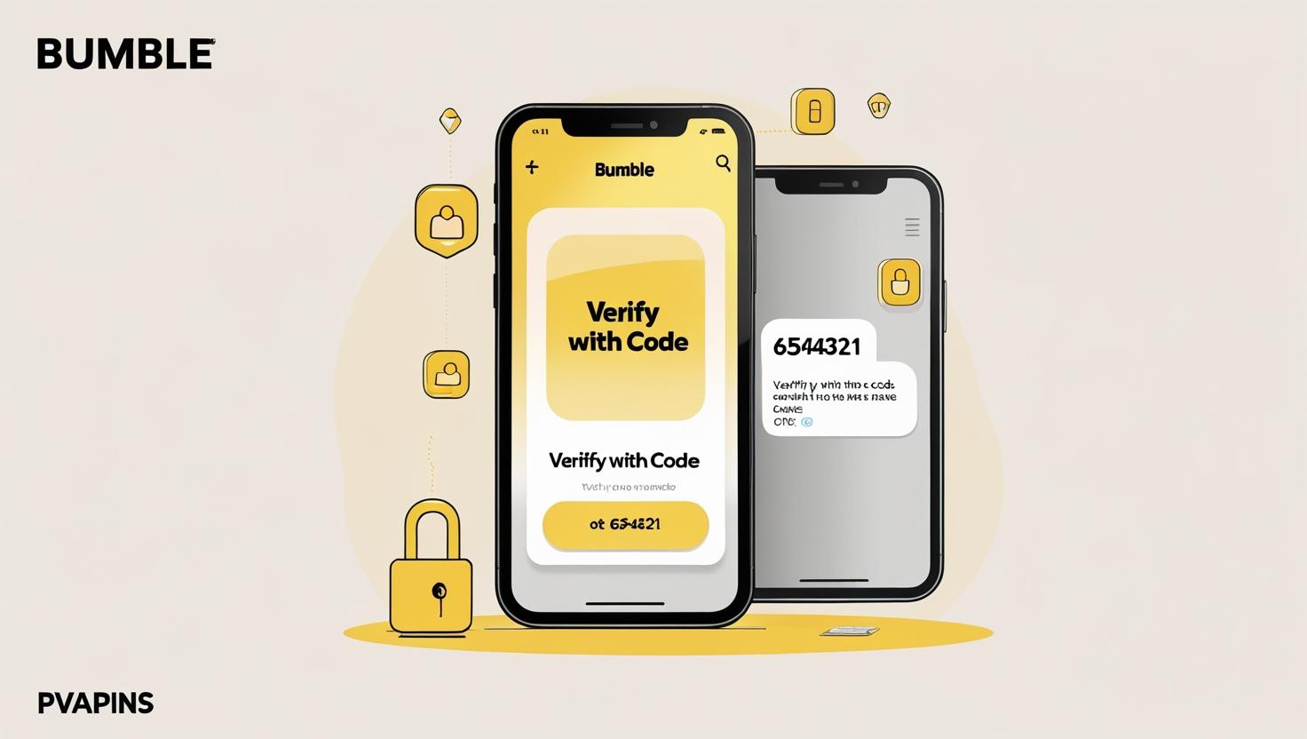PVAPins-enabled Bumble verification process on mobile screen