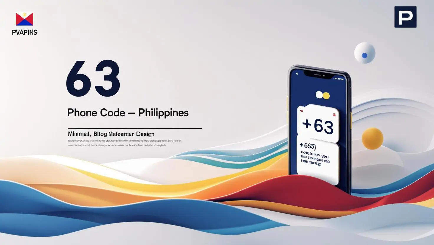 PVAPins logo with +63 Philippines dialing code for calls and online SMS