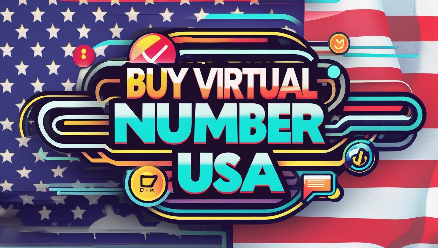 PVAPins promotional graphic for USA virtual numbers with modern technology theme