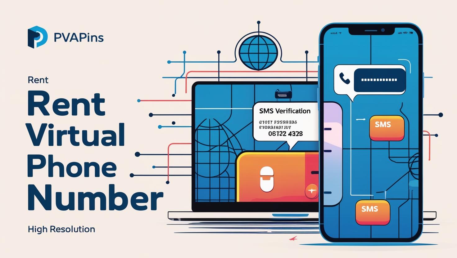 Secure SMS verification using PVAPins virtual phone number rental service