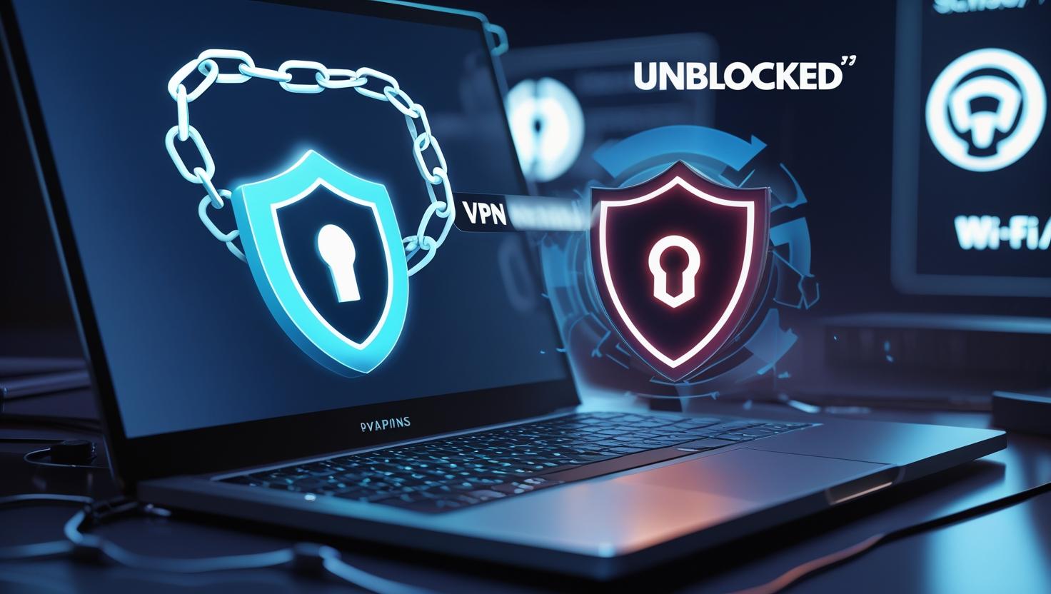 Unblock Discord at school or work using VPN and PVAPins – futuristic digital illustration