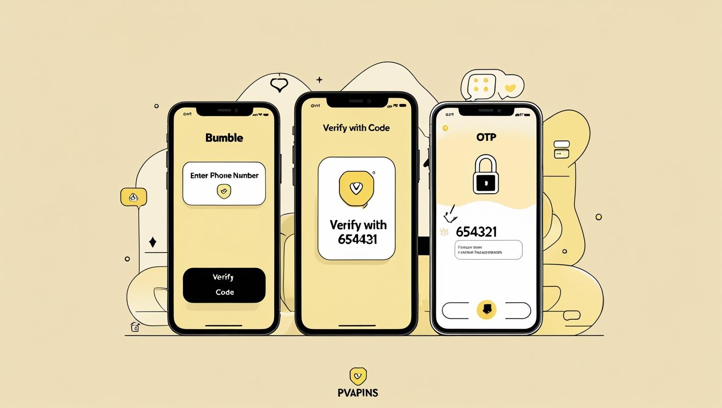 Virtual number used for Bumble sign-up without phone number