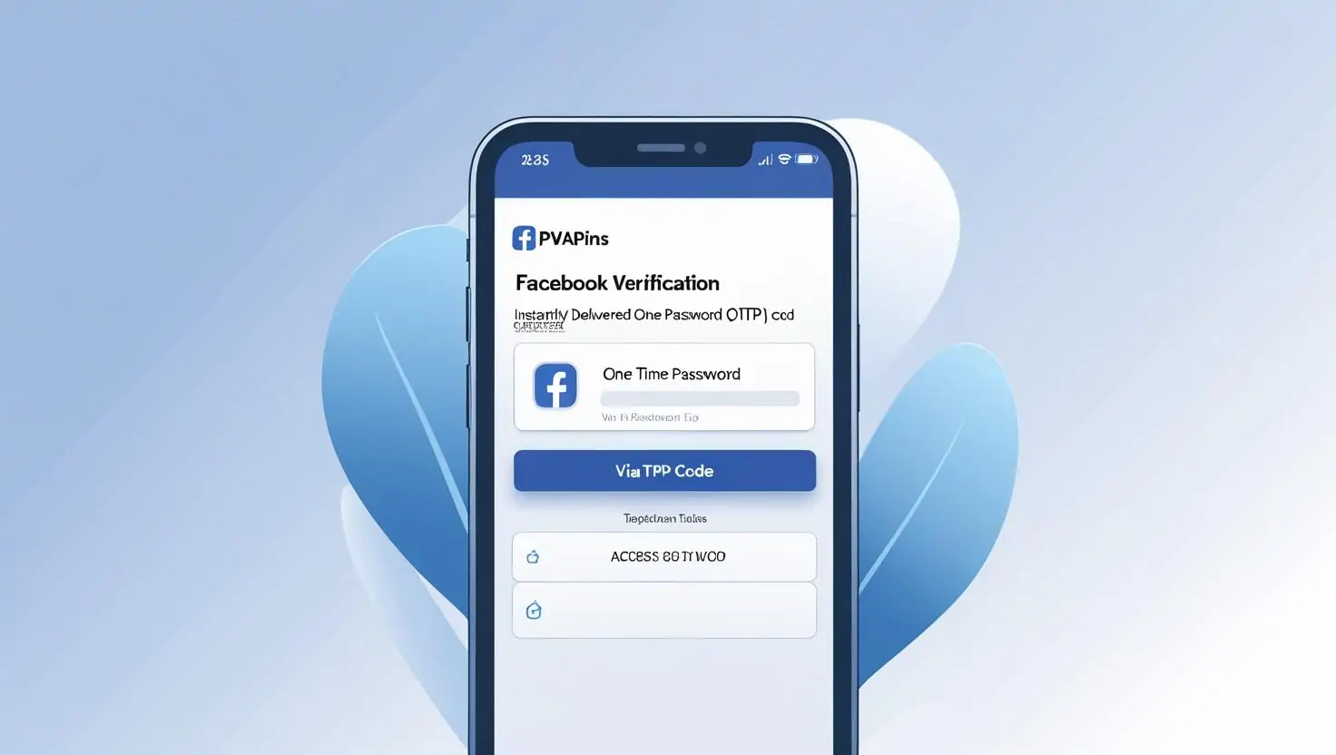 Facebook verification without phone number using PVAPins on a laptop screen