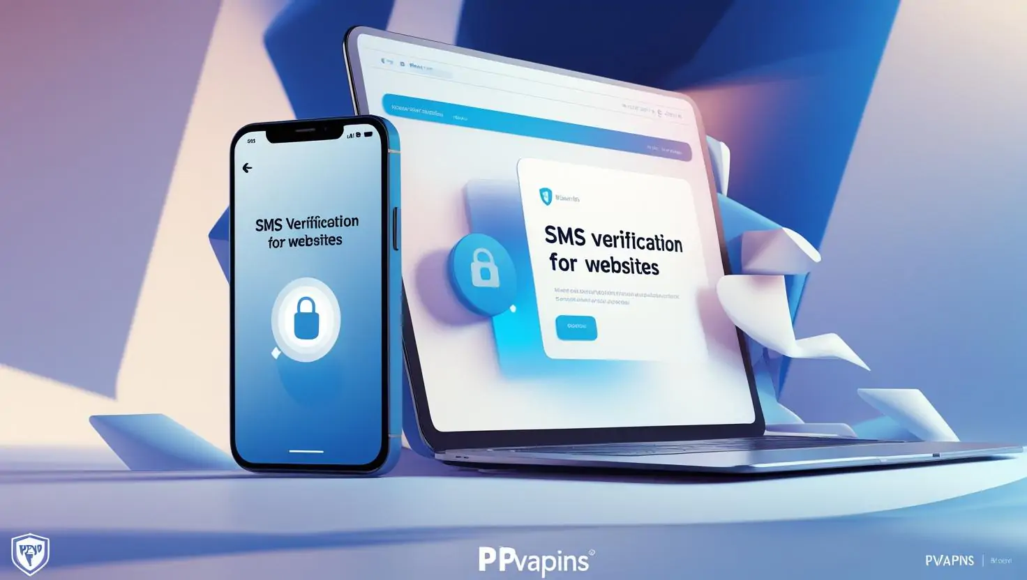 Illustration of SMS verification for websites showing secure OTP process.