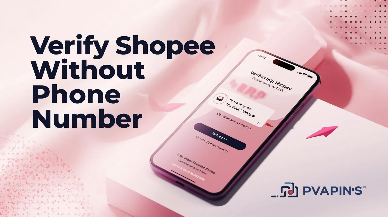 Illustration of choosing a country code and renting a number for Shopee verification