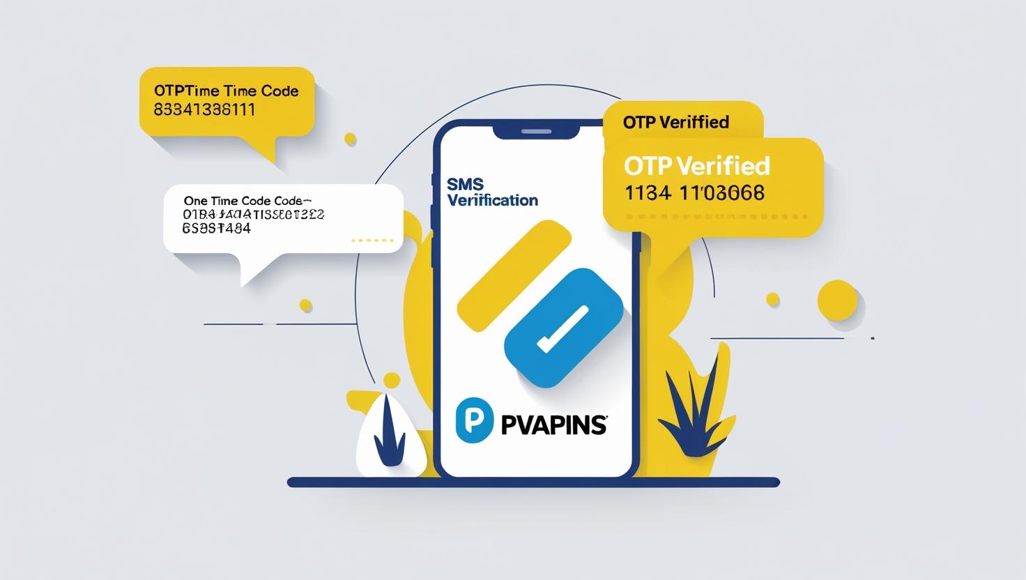 Illustration of secure OTP verification using virtual numbers