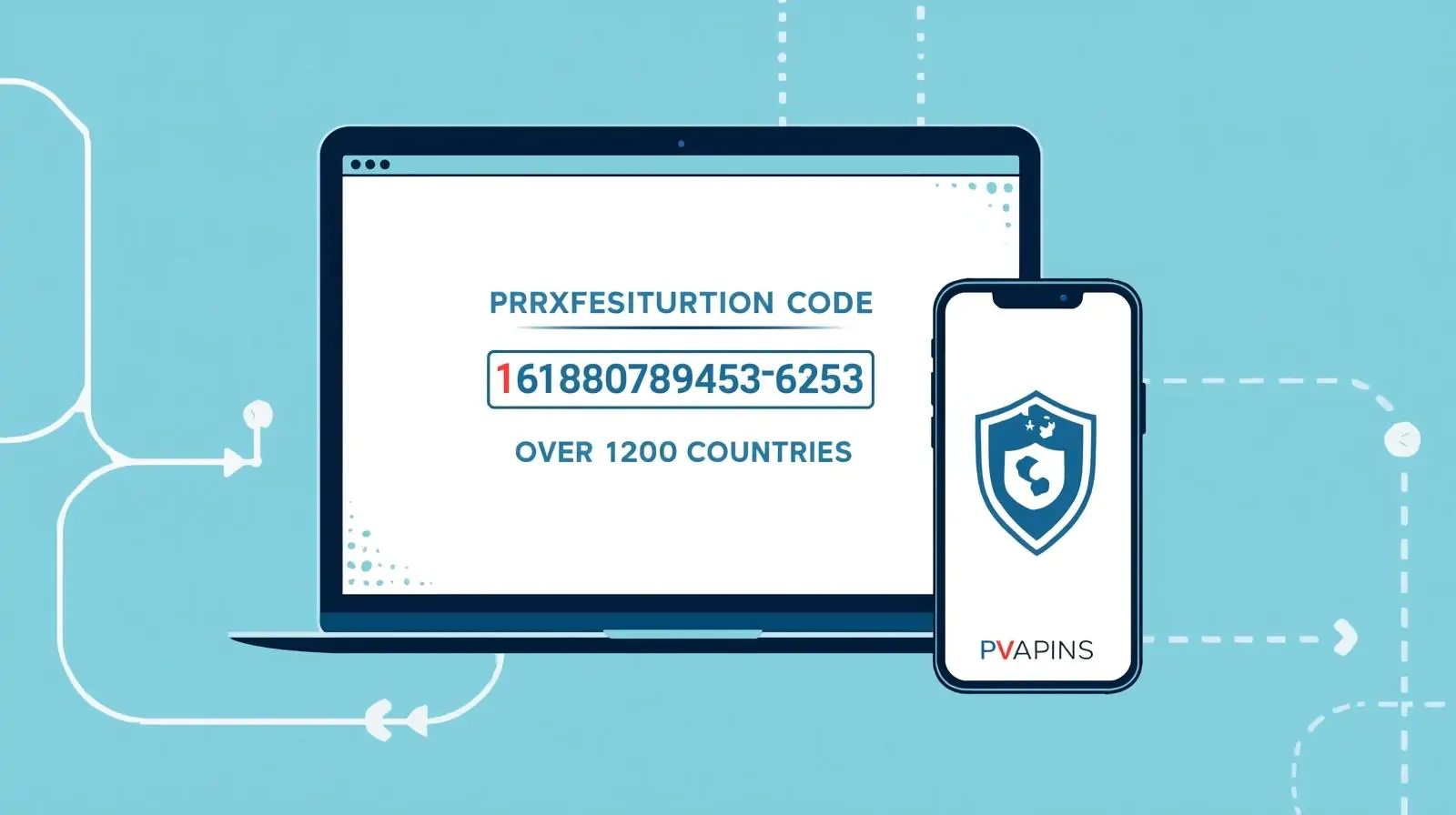 Laptop screen showing Outlook verification code with a smartphone beside it displaying an OTP notification