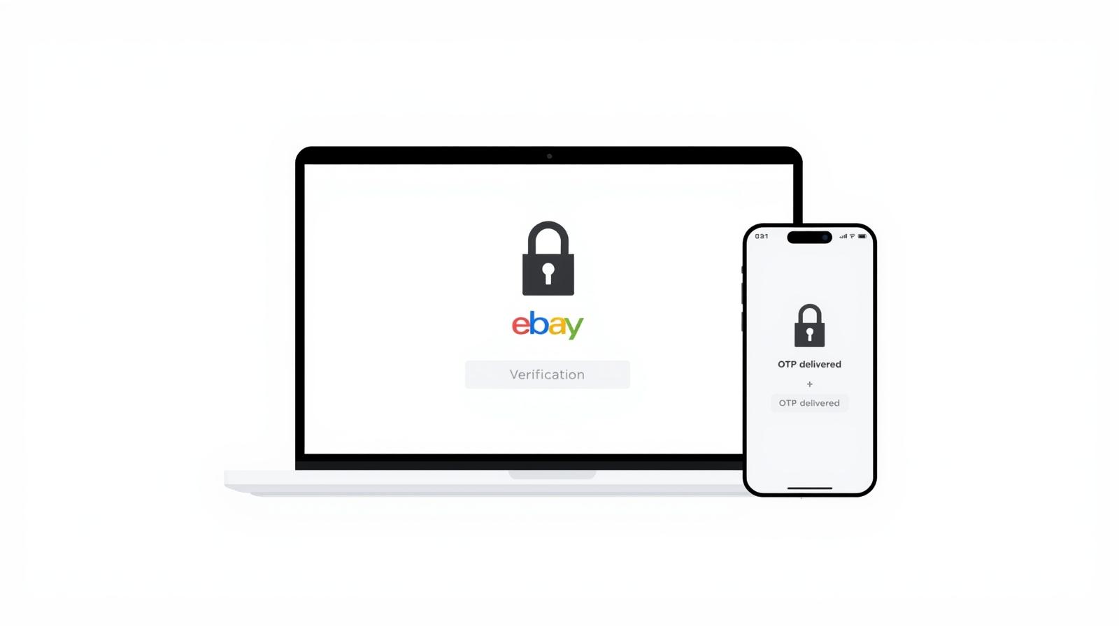 Virtual phone number receiving OTP code to verify eBay account without SIM