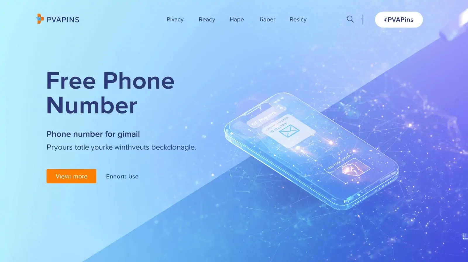 Entering a PVAPins virtual number on the Gmail sign-up page