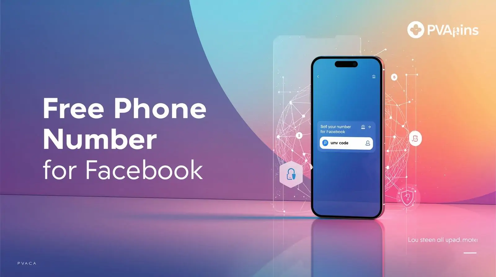 Illustration of multiple countries connected to one virtual phone number for Facebook