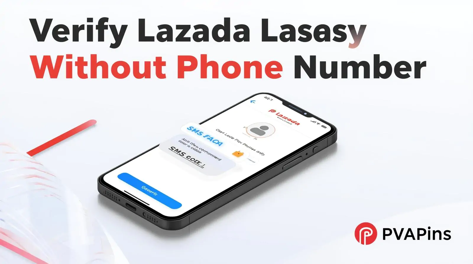Phone receiving an OTP instantly in a private virtual inbox for Lazada verification