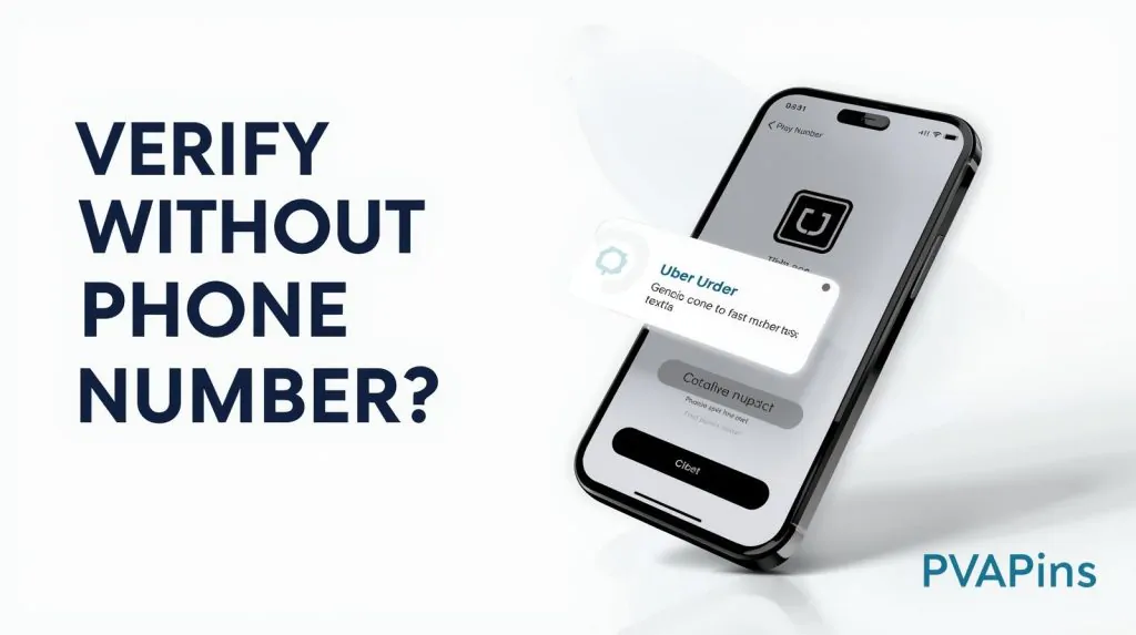 Smartphone receiving Uber OTP code via a private virtual number for secure login