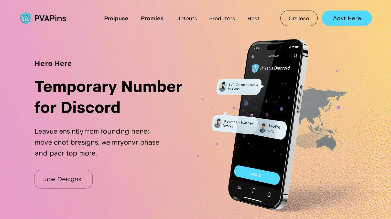 User entering a verification code after receiving it on a private number