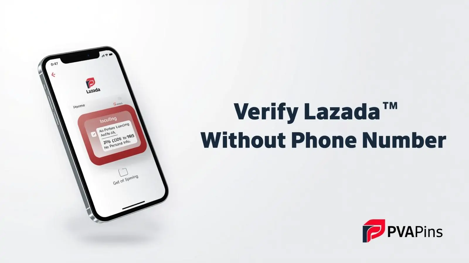 User selecting a country route on PVAPins to get a number and verify Lazada without a SIM