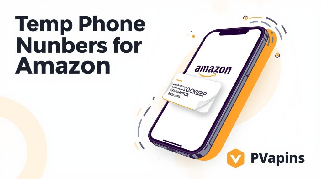 Amazon login screen requesting a one-time password next to a PVAPins inbox with a fresh OTP