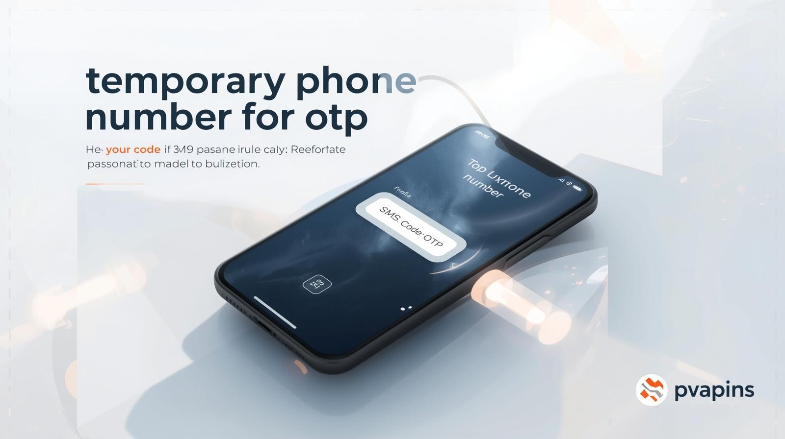 Modern workspace showing SMS verification code for a virtual phone number