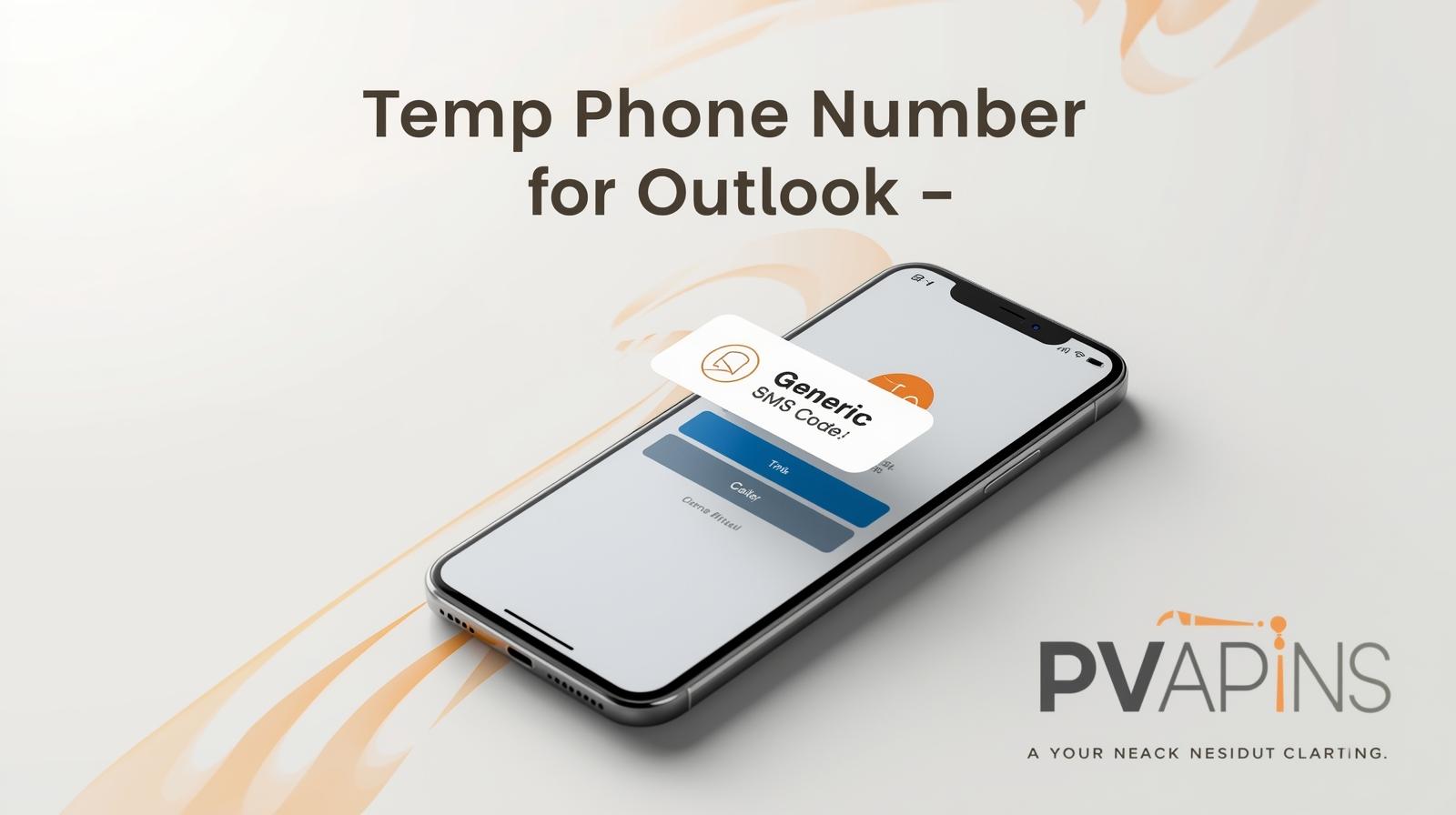 Outlook signup screen showing phone verification step