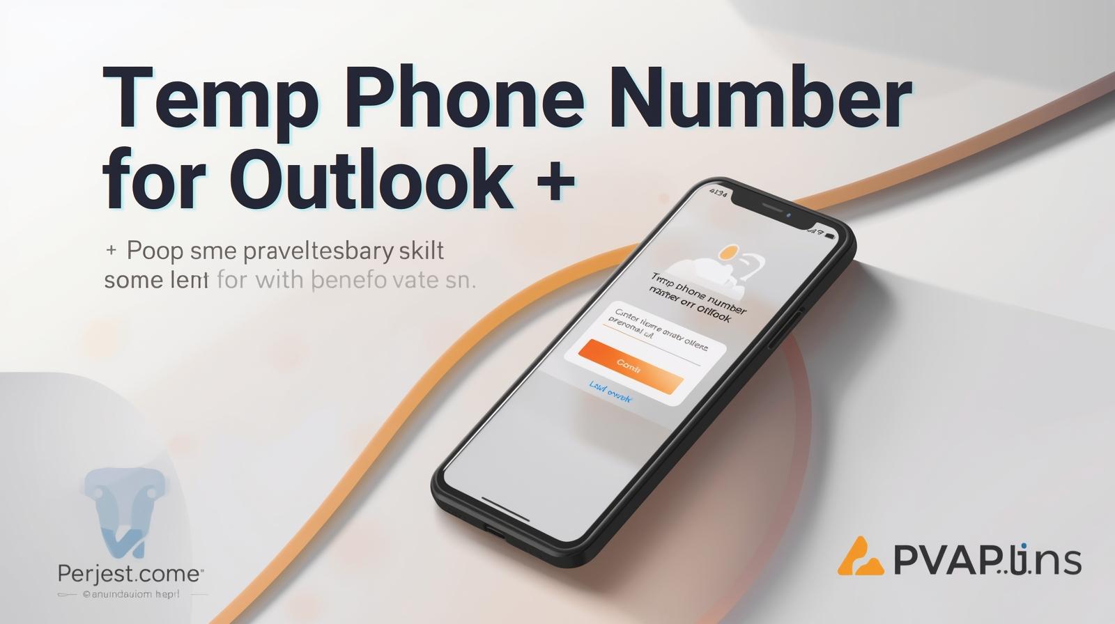 PVAPins dashboard displaying a temporary SMS number ready for Outlook OTP