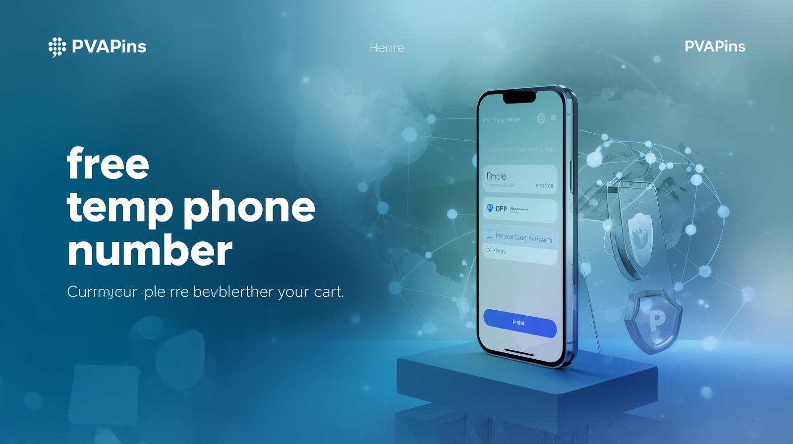 PVAPins dashboard showing a free temporary phone number receiving an OTP to receive SMS online