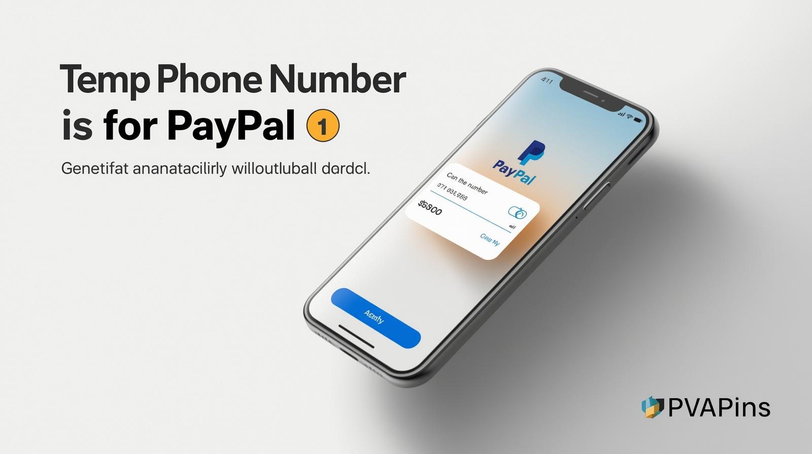 PVAPins temp number concept with secure SMS verification on mobile