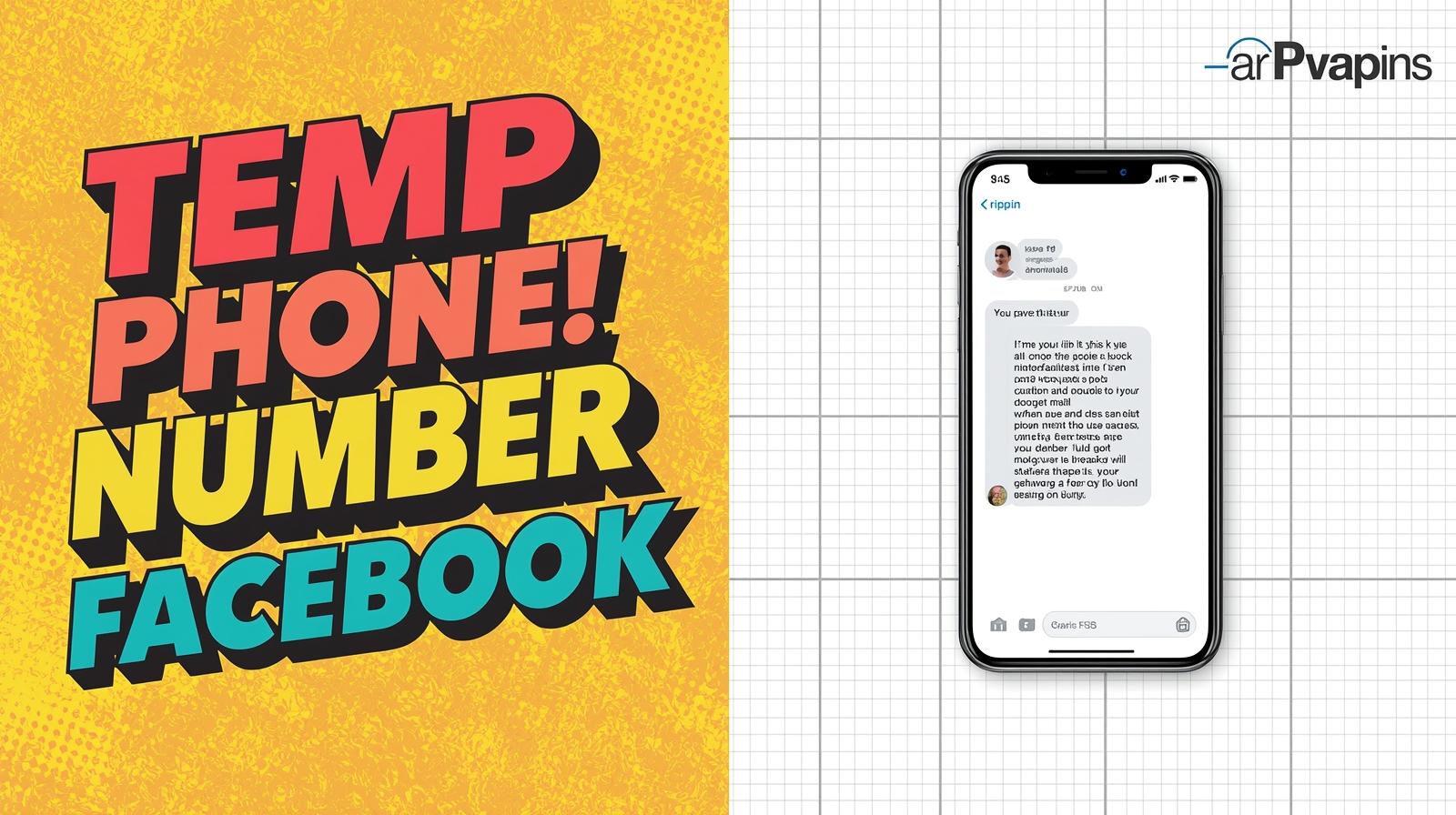 Smartphone showing a Facebook OTP arriving in the PVAPins app.